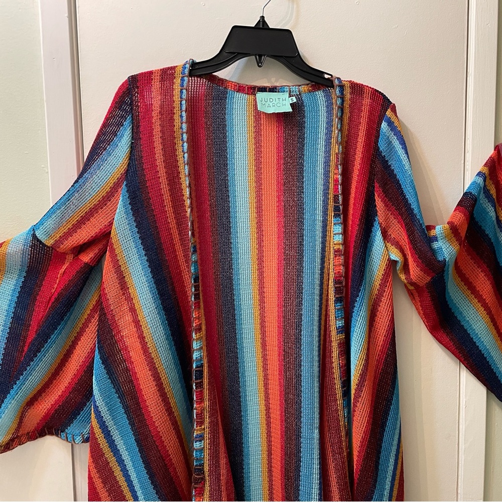 Judith Match Colorful Striped Boho Duster